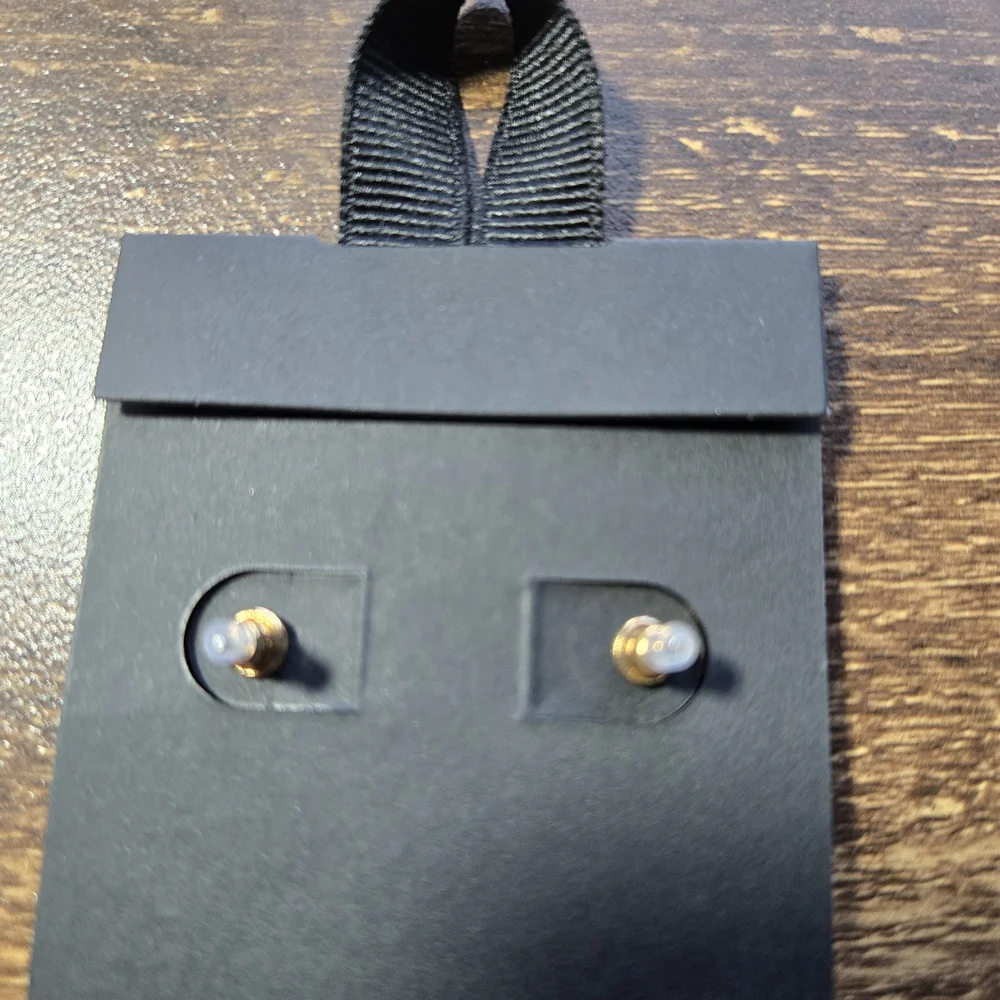 Pave CZ Cluster Stud Earrings 18K‎ Gold Dipped Sterling Posts New with tags